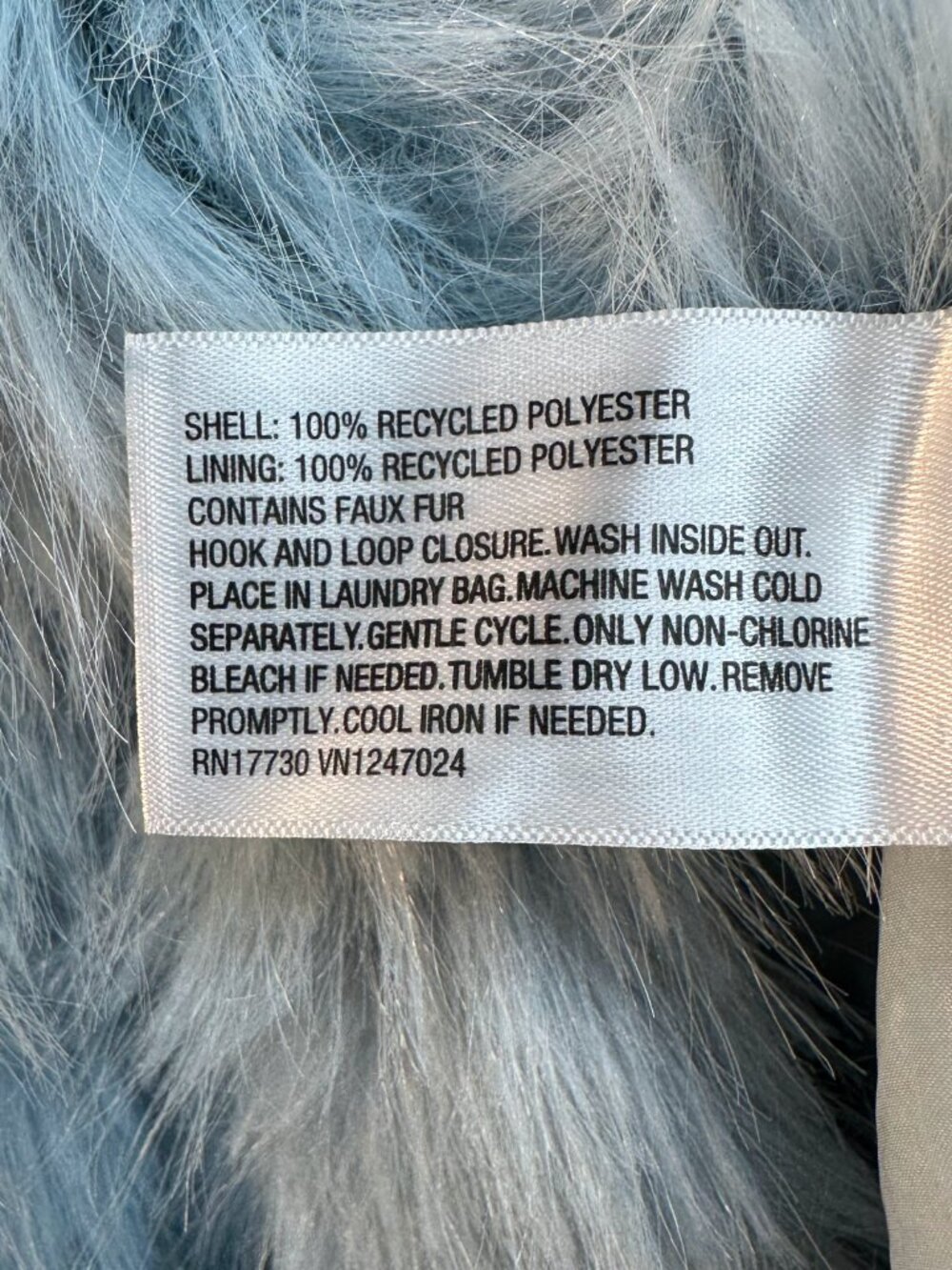 Wild Fable Target Dewdrop Aqua Blue Shaggy Faux Fur Cropped Hooded Jacket - Picture 6 of 7